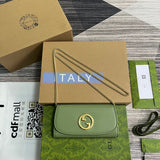BLONDIE SHOULDER BAG 21 IN GREEN CALFSKIN GOLD HARDWARE Amelia
