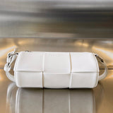 SMALL CYLINDER CASSETTE 21 IN WHITE CALFSKIN Amelia Amelia