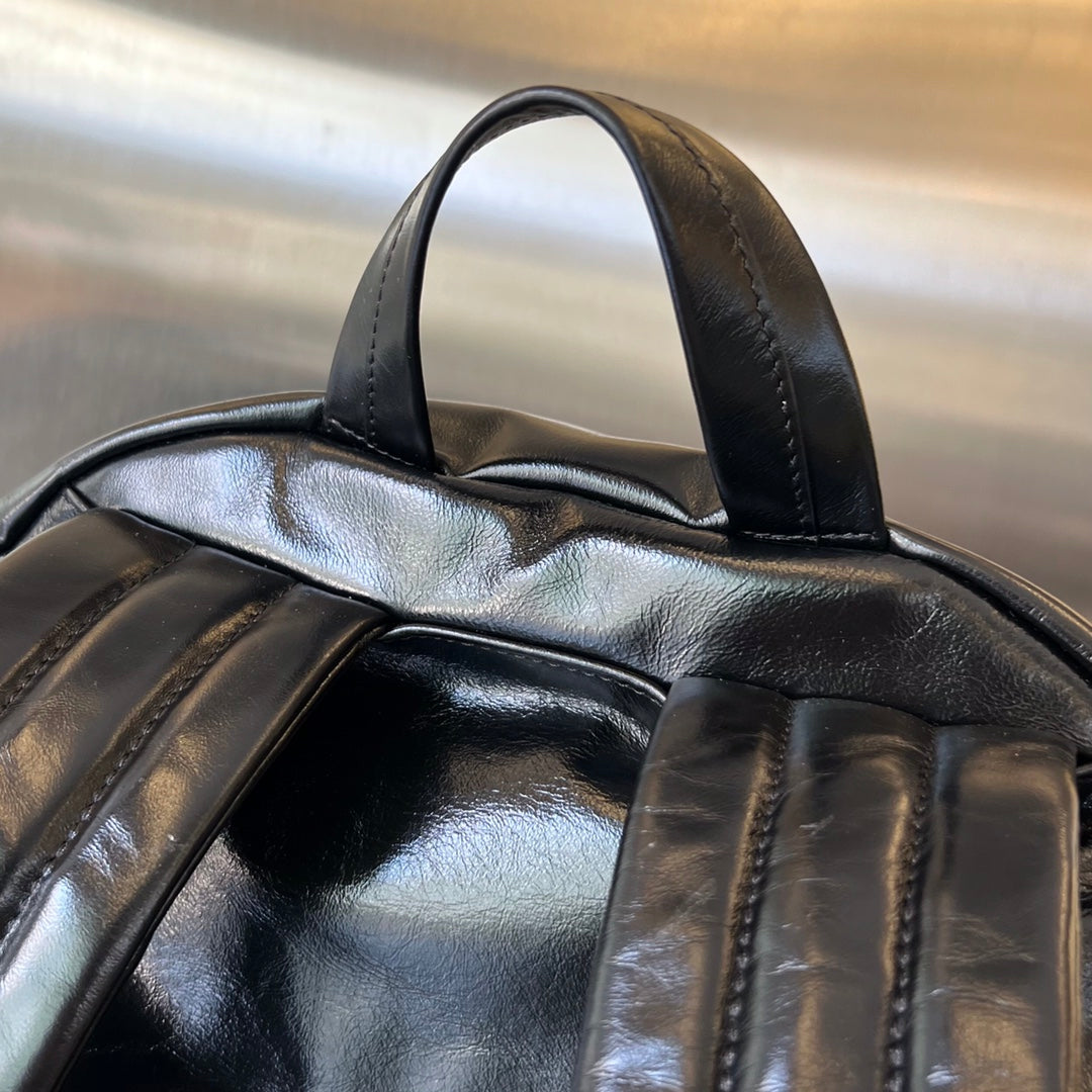 MEDIUM ARCHETYPE 46 BLACK LAMBSKIN BACKPACK Amelia Amelia