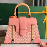 SAÏGON PM BAG 28 IN BAAmelia PINK GOYARDINE CANVAS AND CALFSKIN