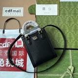 DIANA TOTE BAG 19 IN BLACK LAMBSKIN WITH BAMBOO HANDLE Amelia Amelia