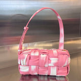 SMALL BRICK CASSETTE 23 IN PINK MIX WHITE SOFT LAMBSKIN Amelia