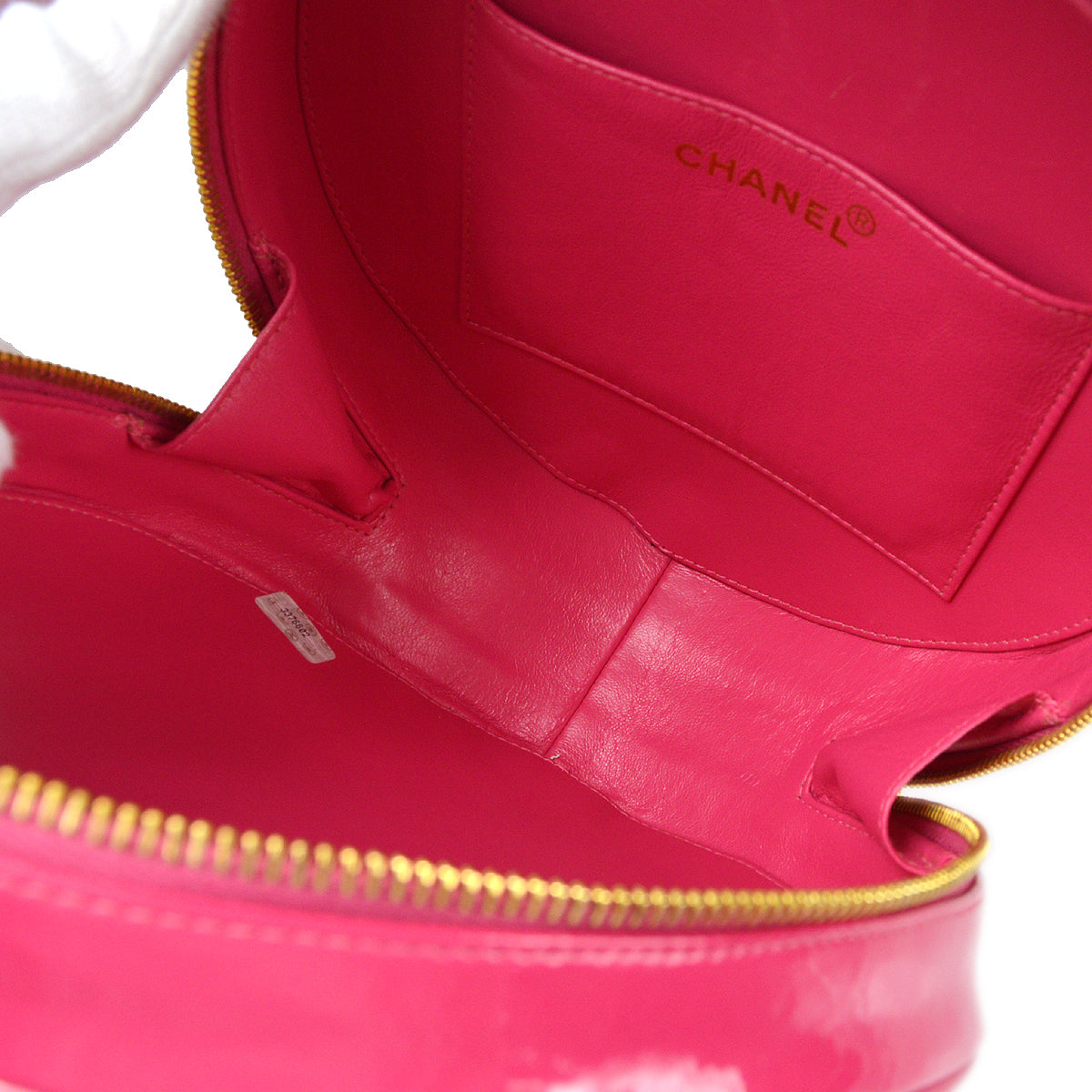 CHANEL 1994-1996 Round Vanity Handbag Pink 87880