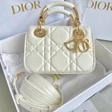 MINI LADY 19 IN WHITE LAMBSKIN Amelia