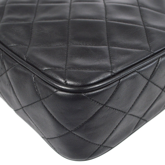 CHANEL Pocket Camera Bag Large Black Lambskin 87914