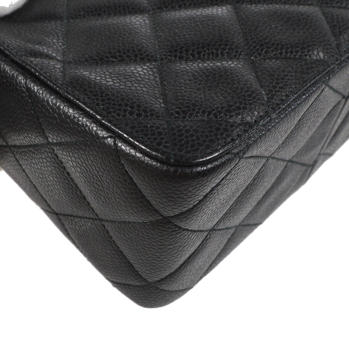 CHANEL 1996-1997 Box Shoulder Bag Mini Black Caviar 88125