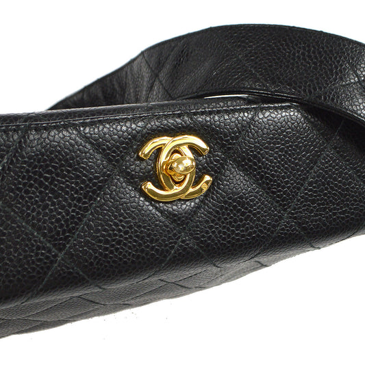 CHANEL 1996-1997 Box Shoulder Bag Mini Black Caviar 88125