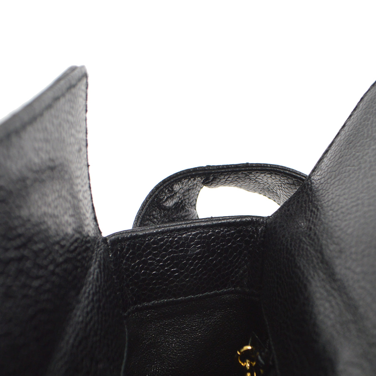 CHANEL 1996-1997 Box Shoulder Bag Mini Black Caviar 88125