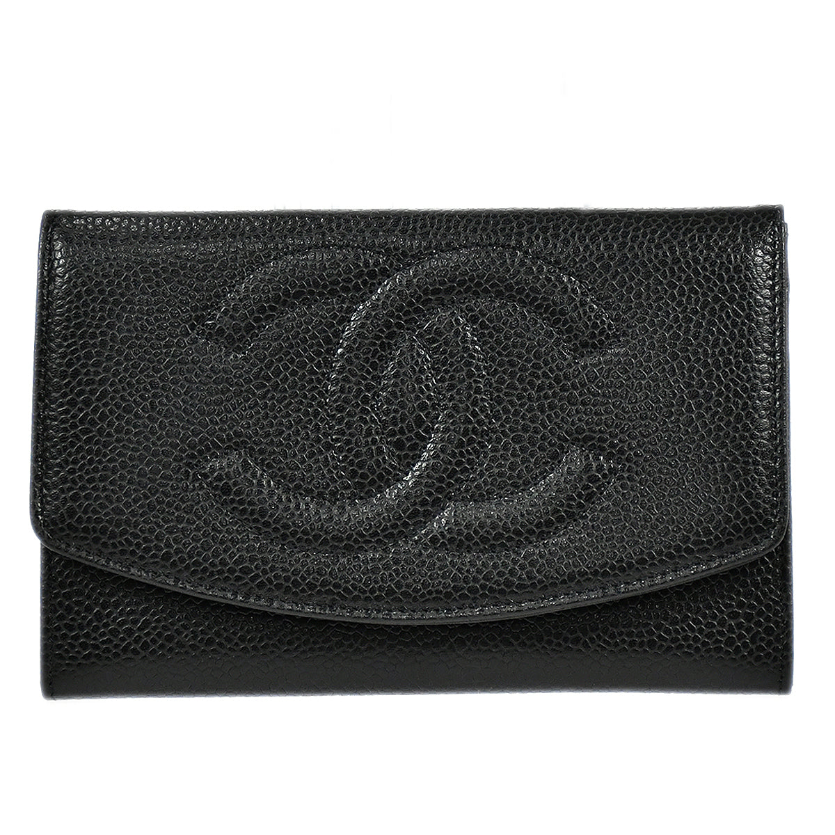 CHANEL 1994-1996 Timeless Coin Case Caviar Black 97297