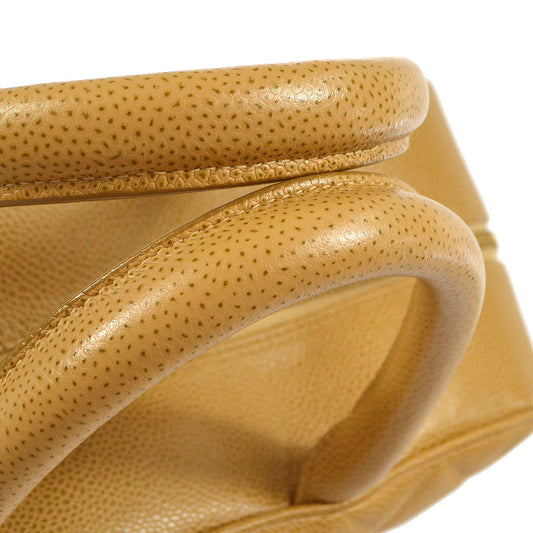 CHANEL 2000-2001 Bowling Bag 37 Beige Caviar 97428