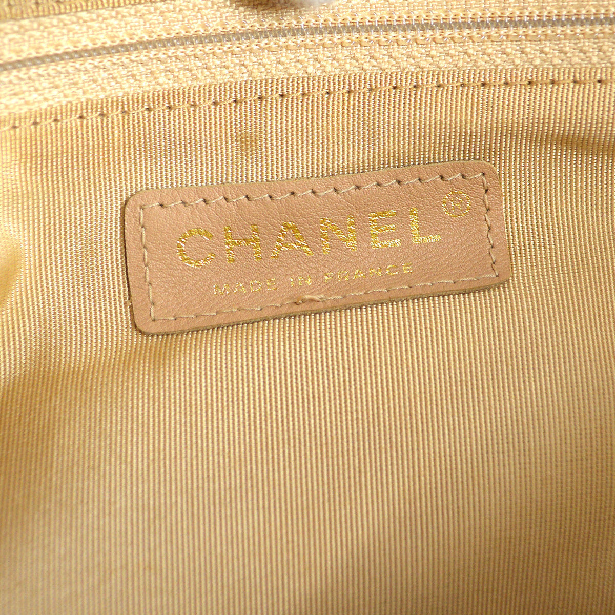 CHANEL 2000-2001 Bowling Bag 37 Beige Caviar 97428