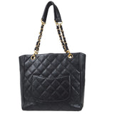 CHANEL 2004-2005 Petite Shopping Tote PST Black Caviar 97514