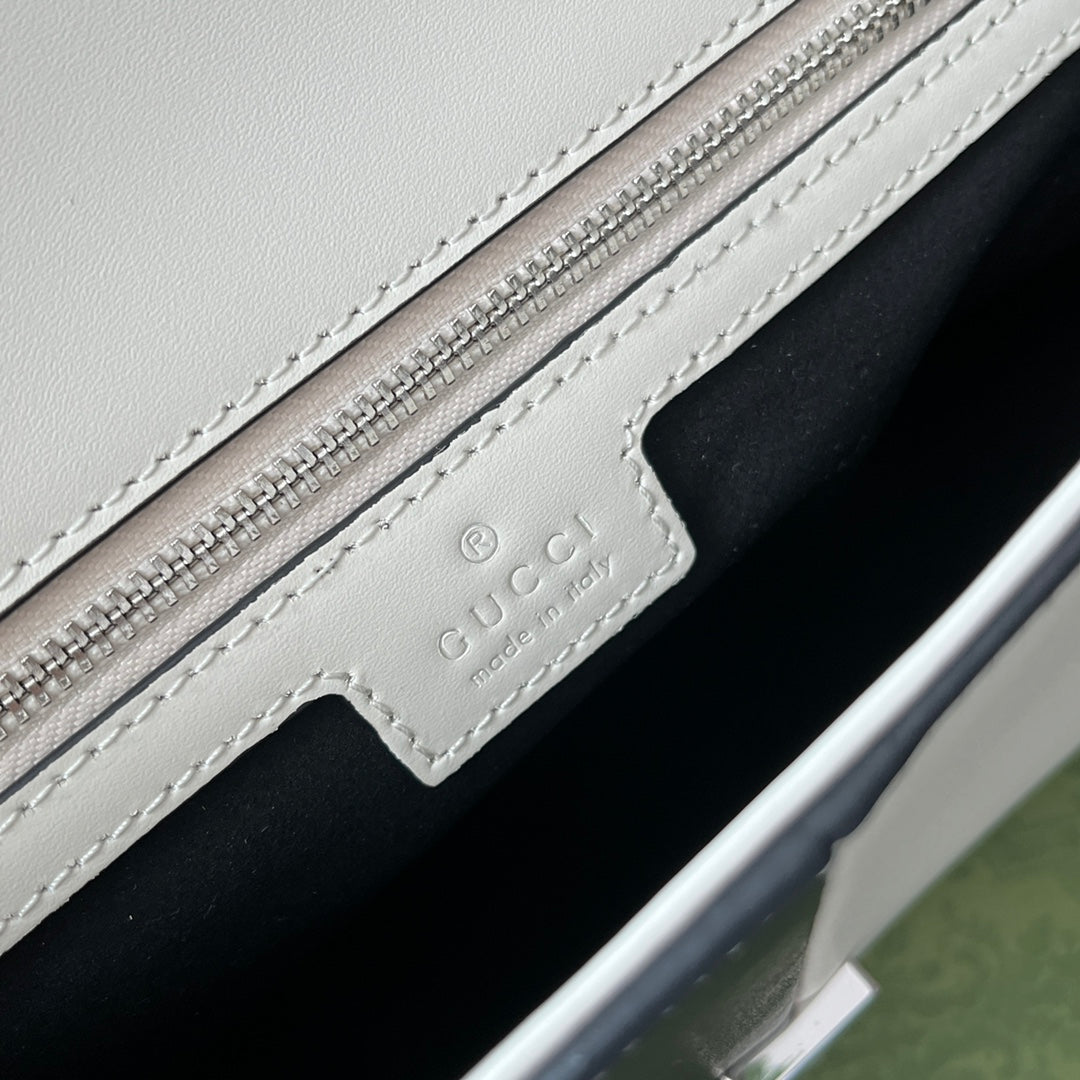 PETITE SMALL SHOULDER BAG 27 IN BLACK MIX WHITE CALFSKIN Amelia Amelia
