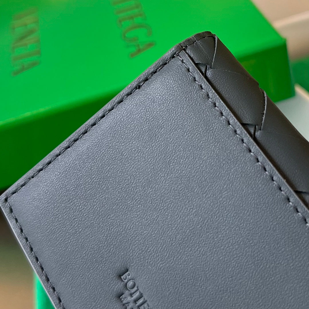 INTRECCIATO BUSINESS 11 BLACK CALFSKIN CARD CASE Amelia Amelia