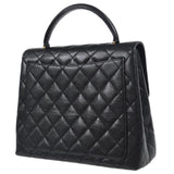 CHANEL 1997-1999 Quilted Kelly 30 Black Caviar 78297