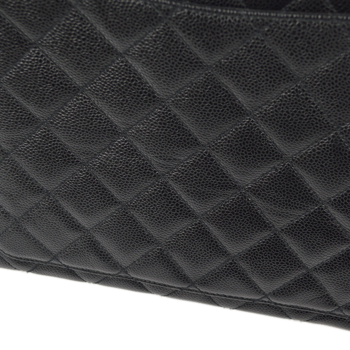 CHANEL 1997-1999 Quilted Kelly 30 Black Caviar 78297