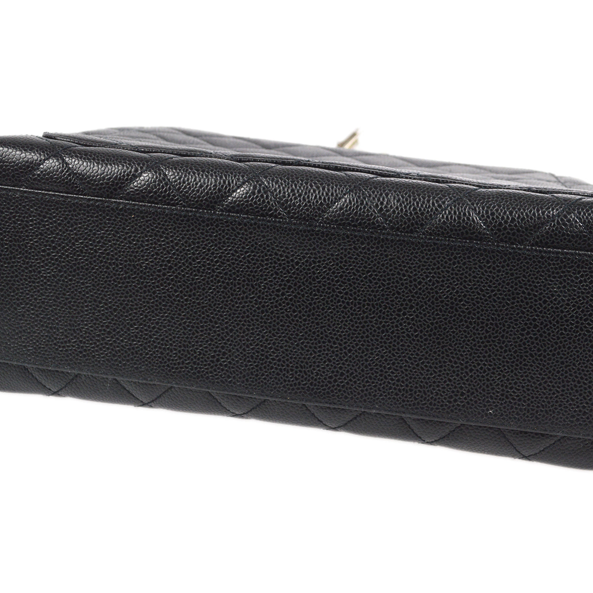 CHANEL 1997-1999 Quilted Kelly 30 Black Caviar 78297
