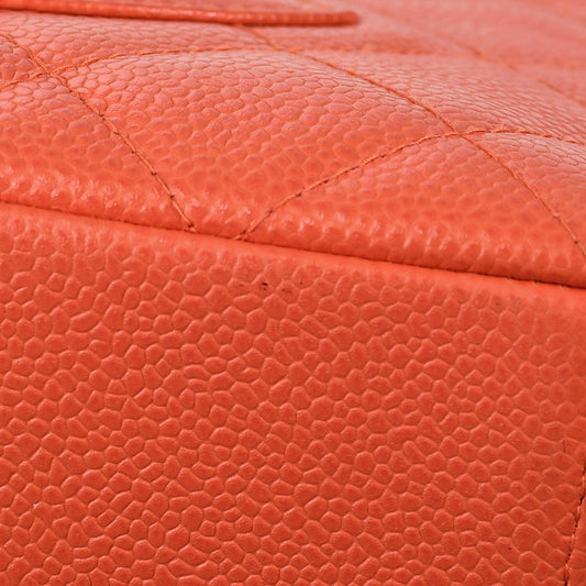 CHANEL 2003-2004 Petite Shopping Tote PST Peach Orange Caviar 97427