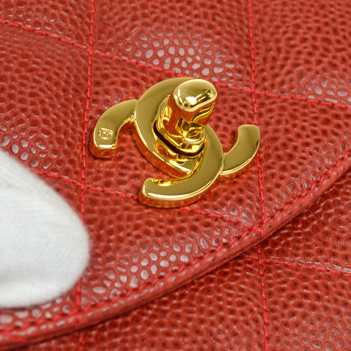 CHANEL Pocket Camera Bag Small Red Caviar 67830