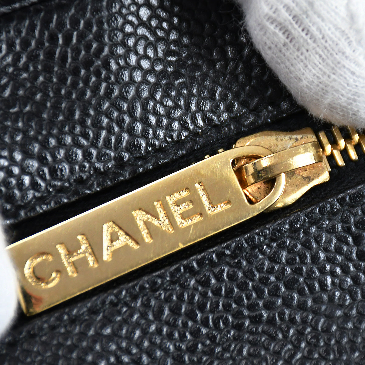 CHANEL 2001-2003 Handbag Black Caviar 78289