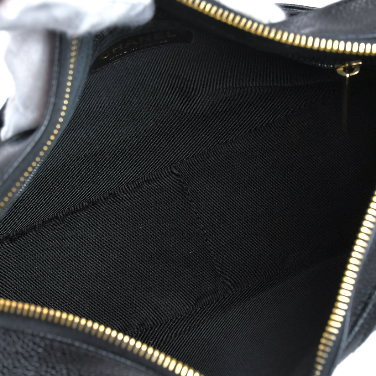 CHANEL 2001-2003 Handbag Black Caviar 78289