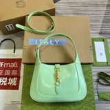 GG JACKIE SMALL 28 SHOULDER BAG IN LIGHT GREEN CALFSKIN Amelia Amelia