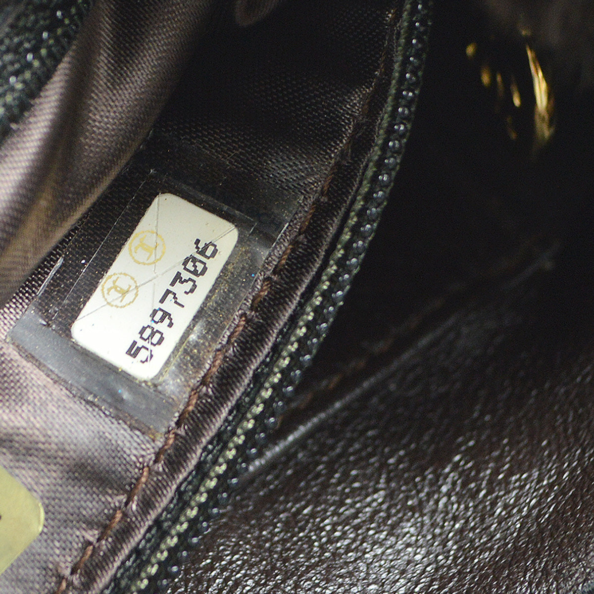 CHANEL 1997-1999 Bucket Bag Brown Rabbit Fur 68053