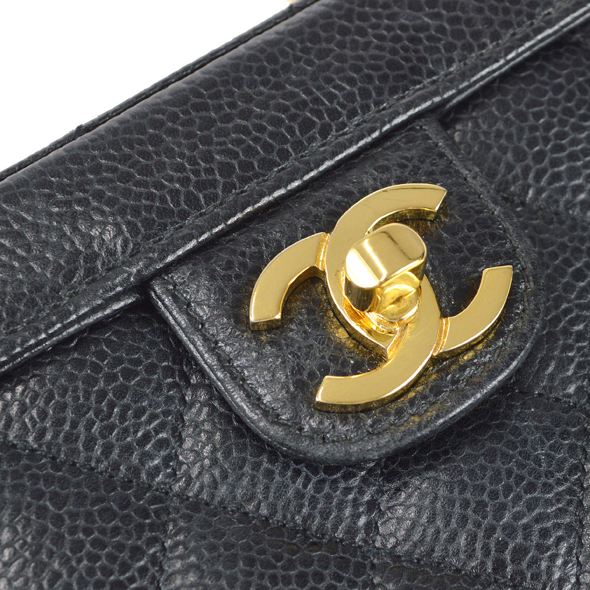 CHANEL Vanity Box Shoulder Bag Micro Black Caviar 88393