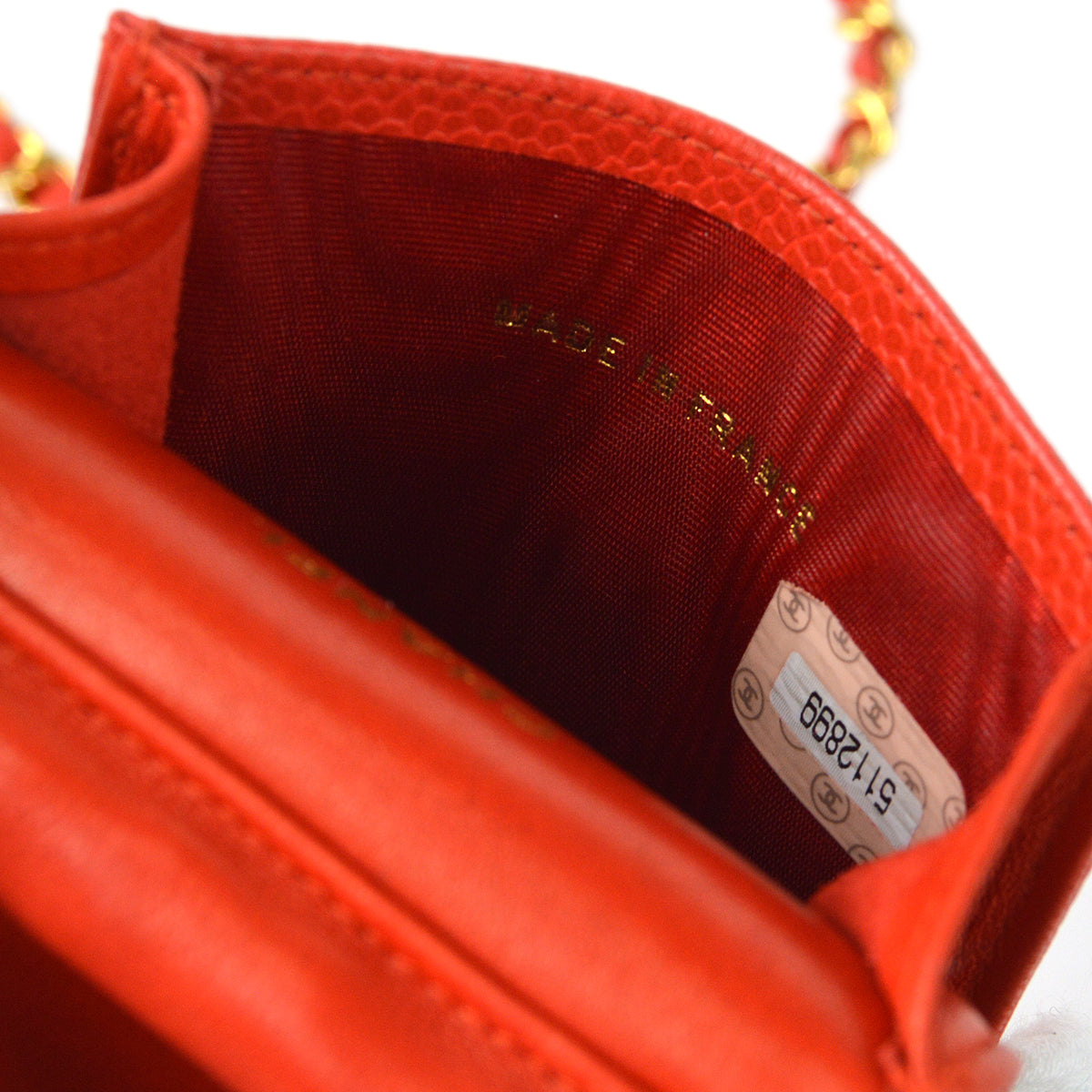 CHANEL 1997-1999 Timeless Phone Case Red Caviar 67940