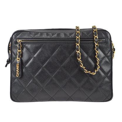 CHANEL 1996-1997 Camera Bag Large Black Caviar 97513