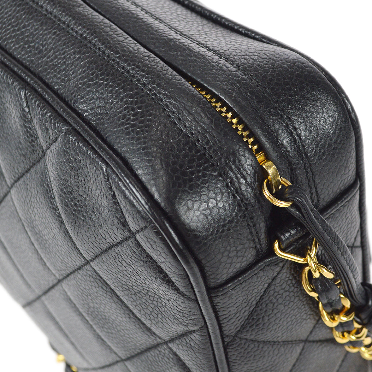 CHANEL 1996-1997 Camera Bag Large Black Caviar 97513