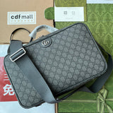 OPHIDIA SHOULDER BAG 36 IN DARK GREY GG CALFSKIN Amelia Amelia