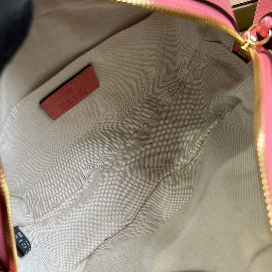 GG BLONDIE SMALL 21 SHOULDER BAG IN DARK PINK CALFSKIN Amelia