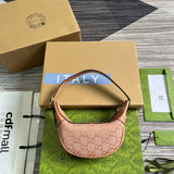 OPHIDIA GG MINI 20 BAG IN LIGHT PINK CANVAS AND CALFSKIN Amelia Amelia