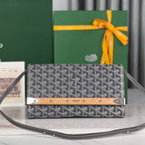 MONTE-CARLO PM CLUTCH 25 IN GRAY GOYARDINE CANVAS Amelia