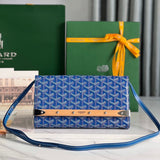 MONTE-CARLO PM CLUTCH 25 IN SAPPHIRE BLUE GOYARDINE CANVAS Amelia Amelia