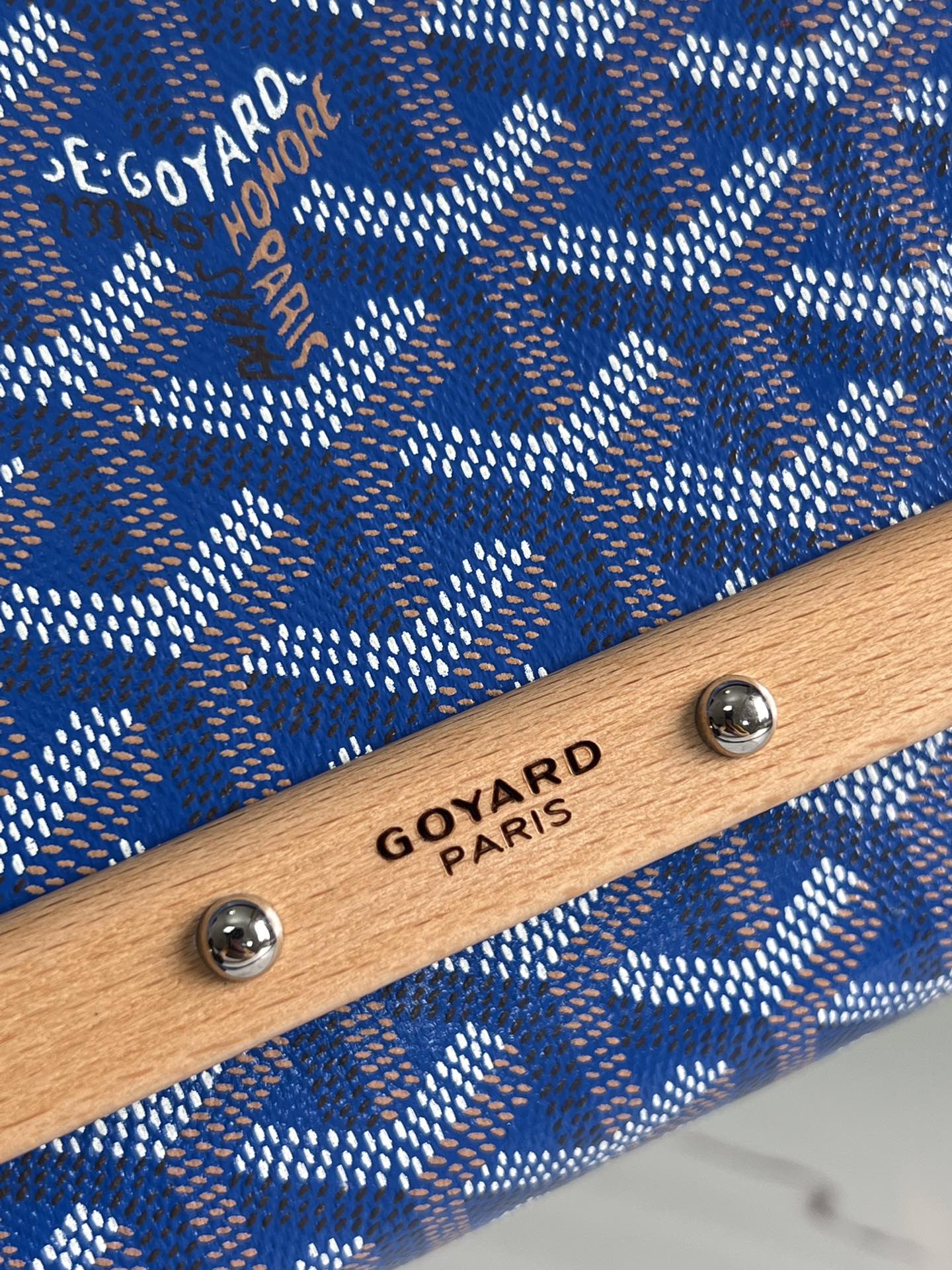 MONTE-CARLO PM CLUTCH 25 IN SAPPHIRE BLUE GOYARDINE CANVAS Amelia