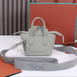 NANO SMILE BAG 18 IN HARBOR GRAY CALFSKIN Amelia Amelia