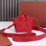 NANO SMILE BAG 18 IN CRIMSON RED CALFSKIN Amelia