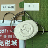 SMALL BLONDIE OVAL SHOULDER BAG 20 IN OFF WHITE CALFSKIN Amelia Amelia