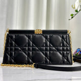 CHAIN CLUTCH 27 BAG IN BLACK LAMBSKIN