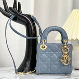 MICRO LADY 12 BAG IN BLUE SAPPHIRE LAMBSKIN Amelia