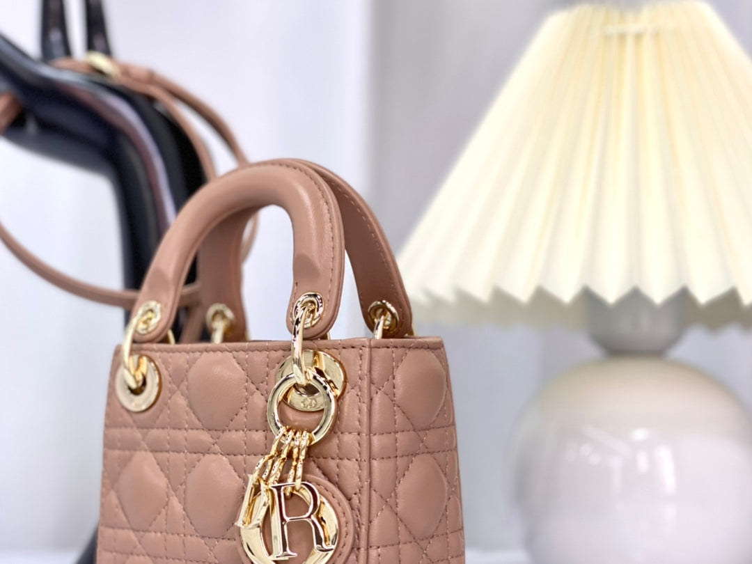MICRO LADY 12 BAG IN CAMEL BEIGE LAMBSKIN Amelia