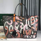 SAINT LOUIS GM BAG 40 IN PINK LETTRES CAMOUFLAGE GOYARDINE CANVAS Amelia