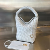 CABAT BUCKET 35 IN WHITE LAMBSKIN Amelia