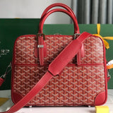 AMBASSADE DOCUMENT CASE 35 IN CLASSIC RED GOYARDINE CANVAS Amelia Bags