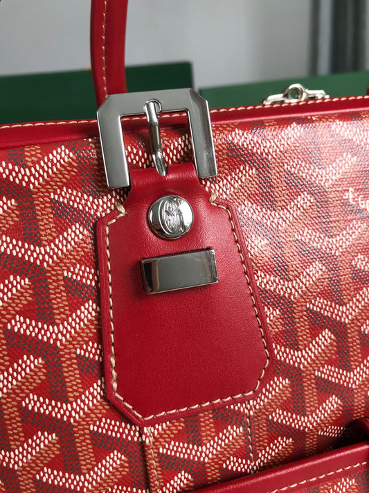AMBASSADE DOCUMENT CASE 35 IN CLASSIC RED GOYARDINE CANVAS Amelia