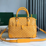 AMBASSADE DOCUMENT CASE 35 IN YELLOW GOYARDINE CANVAS Amelia