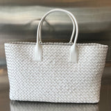 LARGE CABAT 51 IN WHITE LAMBSKIN Amelia