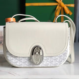 233 BAG 25 IN WHITE CALFKIN AND GOYARDINE CANVAS by Amelia